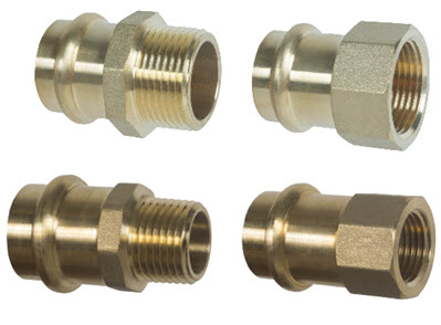 Image of Brass Press Adapter Fittings - Lead Free